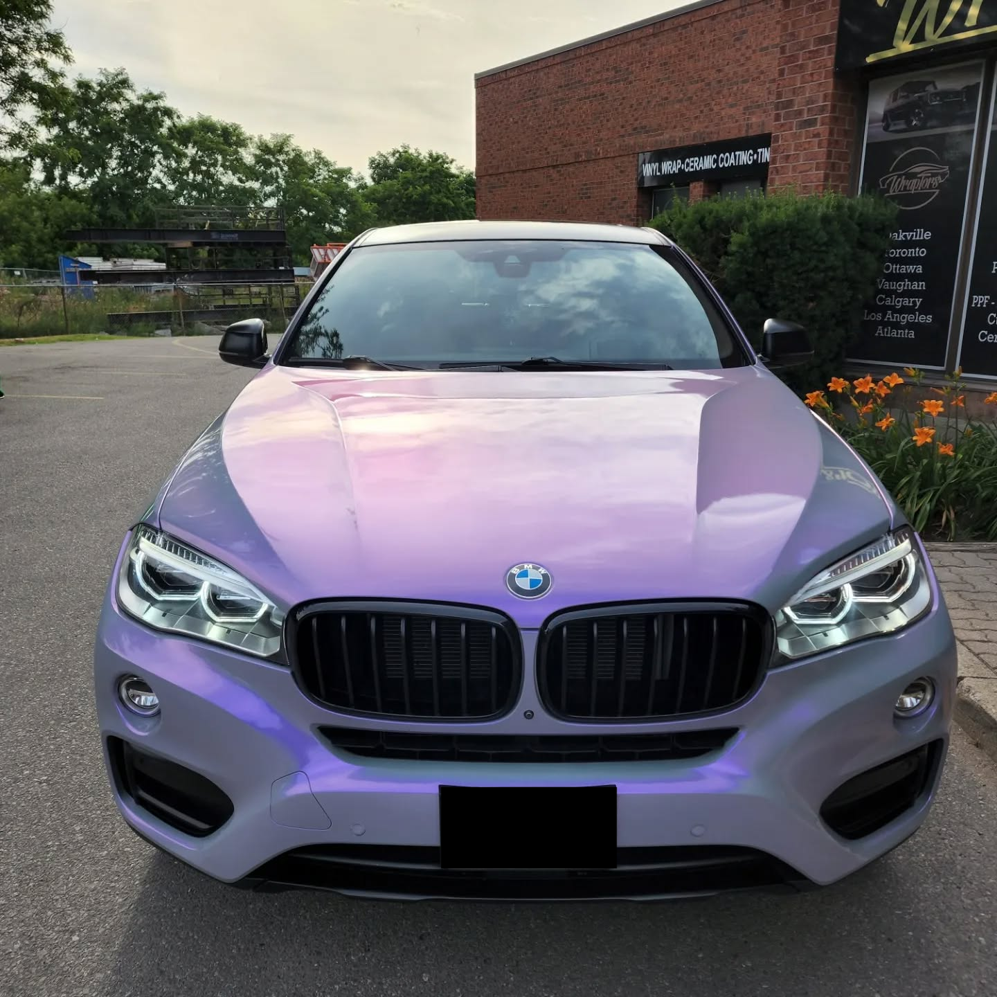 gray purple vinyl wrap